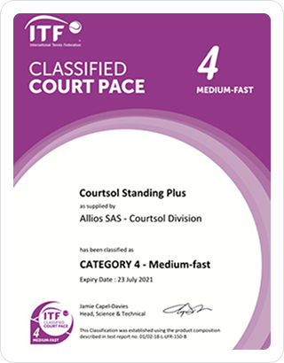 Courtsol 공인증 (ITF)